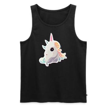 Einhorn - Männer Premium Bio Tank Top - Schwarz - Vorne - AI Model Male 178 light (178cm)