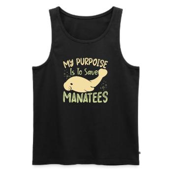 Manatee Manatee Manti Floaty Potatoes - Men's Premium Organic Tank Top - black - Front - AI Model Male 178 light (178cm)