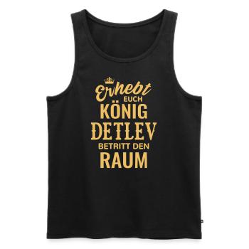Name Detlev Geschenk Geburtstag lustig König - Männer Premium Bio Tank Top - Schwarz - Vorne - Michal (187cm)