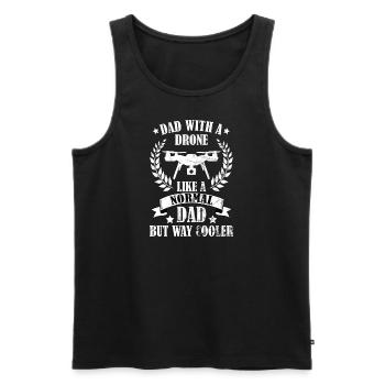 Dad with a drone fathersday hobby drone pilot - Männer Premium Bio Tank Top - Schwarz - Vorne - AI Model Male 178 light (178cm)