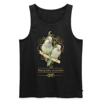 Argentinischer Sittich - Männer Premium Bio Tank Top - Schwarz - Vorne - AI Model Male 178 light (178cm)
