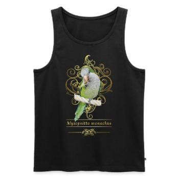Argentinischer Sittich - Männer Premium Bio Tank Top - Schwarz - Vorne - AI Model Male 178 light (178cm)