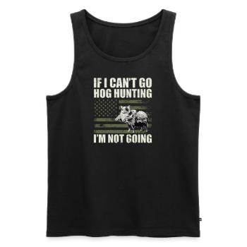 Wildschweinjäger ich gehe wildschweine jagen - Männer Premium Bio Tank Top - Schwarz - Vorne - Michal (187cm)