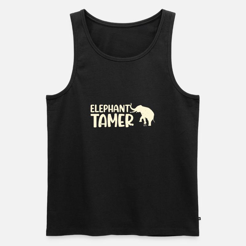Elephant tamer - Männer Premium Bio Tank Top - Schwarz