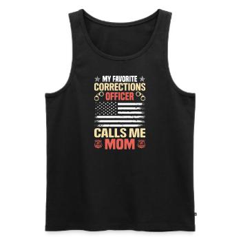 My favorite corrections Officer Prison - Men's Premium Organic Tank Top - black - Front - AI Model Male 178 light (178cm)