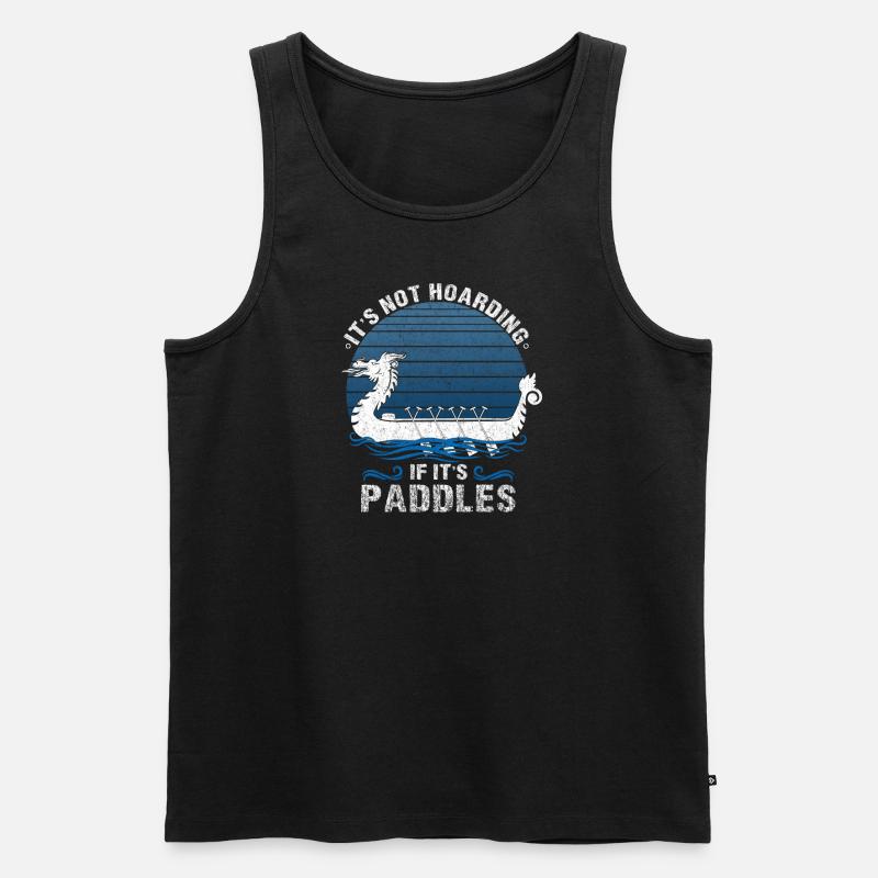 Wikinger nordisch Drachenboot - Männer Premium Bio Tank Top - Schwarz