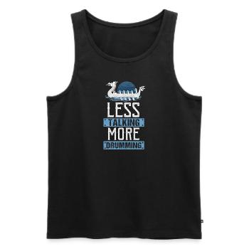 Wikinger nordisch Drachenboot - Männer Premium Bio Tank Top - Schwarz - Vorne - AI Model Male 178 light (178cm)