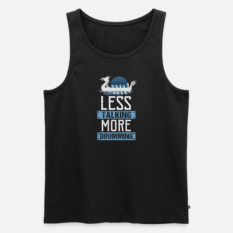 Wikinger nordisch Drachenboot - Männer Premium Bio Tank Top - Schwarz