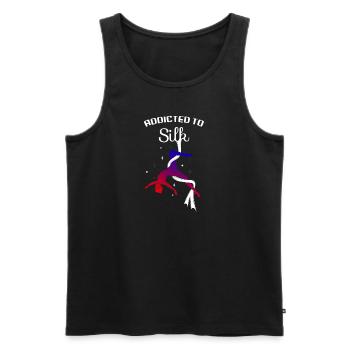 Luftakrobatik Seidentücher Tänzer - Männer Premium Bio Tank Top - Schwarz - Vorne - AI Model Male 178 light (178cm)