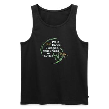 Marine Biologist Turtle Diving - Men's Premium Organic Tank Top - black - Front - Michal (187cm)