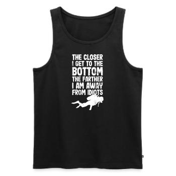 Taucher lustiger spruch tauchen gehen wasser - Männer Premium Bio Tank Top - Schwarz - Vorne - Michal (187cm)