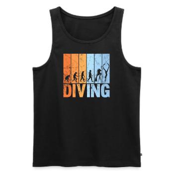 Tauchen gehen evolution tauchen im wasser - Männer Premium Bio Tank Top - Schwarz - Vorne - Michal (187cm)