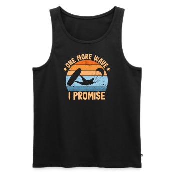 Kitesurfing eine welle noch kitesurfer outfit - Männer Premium Bio Tank Top - Schwarz - Vorne - AI Model Male 178 light (178cm)