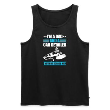 Auto aufbereiter und vater habe keine angst - Männer Premium Bio Tank Top - Schwarz - Vorne - Michal (187cm)
