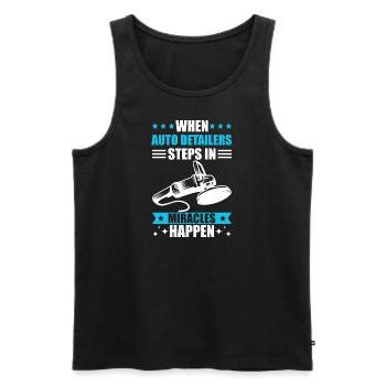 Auto säubern wunder passieren auto aufbereiter - Männer Premium Bio Tank Top - Schwarz - Vorne - Michal (187cm)