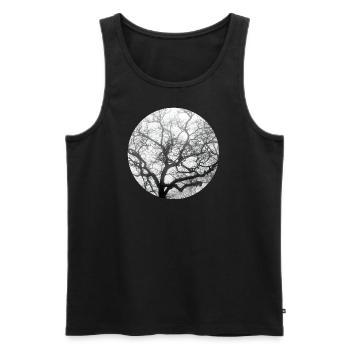 Fractal nature - Men's Premium Organic Tank Top - black - Front - AI Model Male 178 light (178cm)