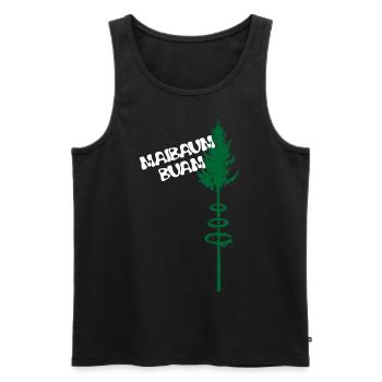 Maibaum Buam Team Shirt Maibaumaustellen stehlen - Männer Premium Bio Tank Top - Schwarz - Vorne - AI Model Male 178 light (178cm)