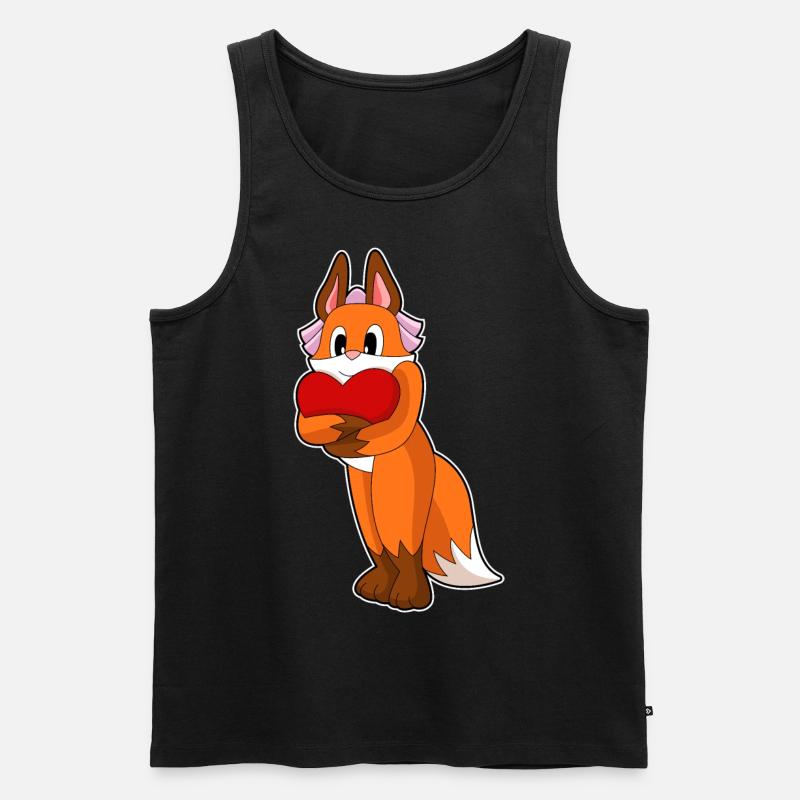 Mariage Fox Bride Heart - Débardeur bio Premium Homme - noir