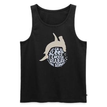 Taucher Spruch für Hai-Fanatiker - Männer Premium Bio Tank Top - Schwarz - Vorne - Michal (187cm)