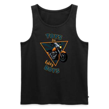 Toys for big Boys Bike - Men's Premium Organic Tank Top - black - Front - Michal (187cm)