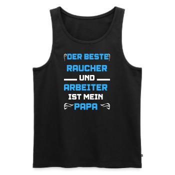Vatertag Geschenk Papa - Männer Premium Bio Tank Top - Schwarz - Vorne - Michal (187cm)