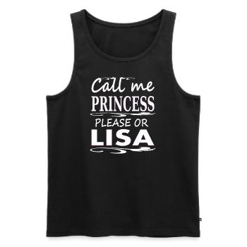 Ich heiße Lisa ich bin Lisa Mädchenname Geschenk - Männer Premium Bio Tank Top - Schwarz - Vorne - AI Model Male 178 light (178cm)