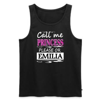 Ich bin Emilia ich heiße Emilia Geschenkidee - Männer Premium Bio Tank Top - Schwarz - Vorne - AI Model Male 178 light (178cm)
