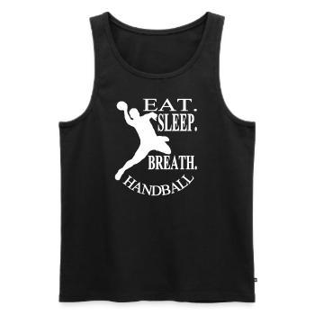 Handball spielen Handballspieler Geschenkidee - Männer Premium Bio Tank Top - Schwarz - Vorne - Michal (187cm)