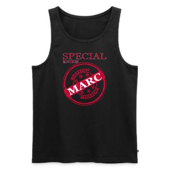 Ich bin Marc ich heiße Marc Special Geschenkidee - Männer Premium Bio Tank Top - Schwarz - Vorne - AI Model Male 178 light (178cm)