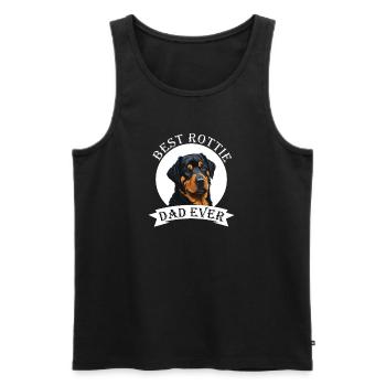 Rottweiler Pride - Best Rottie Dad Ever - Men's Premium Organic Tank Top - black - Front - Michal (187cm)