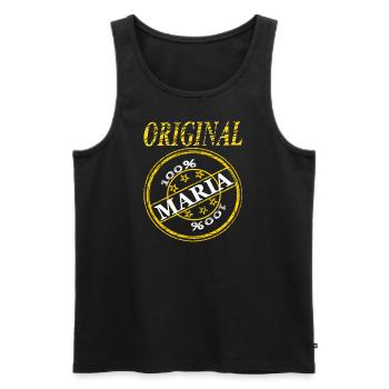 My name is Maria, I am Maria Princess Maria - Men's Premium Organic Tank Top - black - Front - AI Model Male 178 light (178cm)