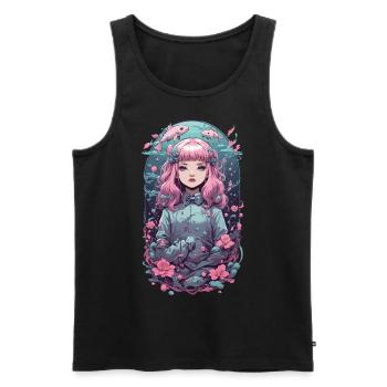 Magisches Anime Goth Unterwasser Design - Männer Premium Bio Tank Top - Schwarz - Vorne - AI Model Male 178 light (178cm)