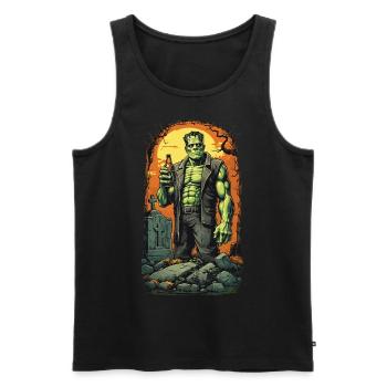 Ghul Monster Bierliebhaber Halloween Party - Männer Premium Bio Tank Top - Schwarz - Vorne - AI Model Male 178 light (178cm)