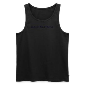 Dackelmotiv, Dackel, Dackelpapa - Männer Premium Bio Tank Top - Schwarz - Vorne - AI Model Male 178 light (178cm)