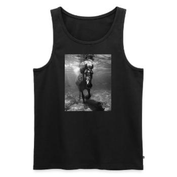 Trot sous-marin - Débardeur bio Premium Homme - noir - Devant - Michal (187cm)