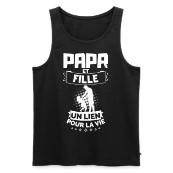 Father's Day T-shirt - Dad and Daughter - Men's Premium Organic Tank Top - black - Front - Michal (187cm)