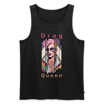 Drag Queen - Débardeur bio Premium Homme - noir - Devant - Michal (187cm)