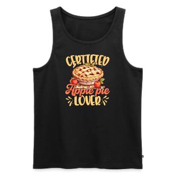Apple pie thanksgiving certified applepie lover - Men's Premium Organic Tank Top - black - Front - AI Model Male 178 light (178cm)