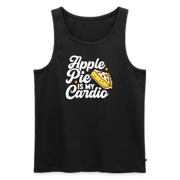 Apfelkuchen ist mein Cardio-Thanksgiving-Apfelkuchen-Liebhaber - Männer Premium Bio Tank Top - Schwarz - Vorne - AI Model Male 178 light (178cm)