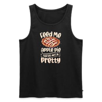 Füttere mich Apfelkuchen Thanksgiving Apfelkuchen Liebhaber - Männer Premium Bio Tank Top - Schwarz - Vorne - AI Model Male 178 light (178cm)