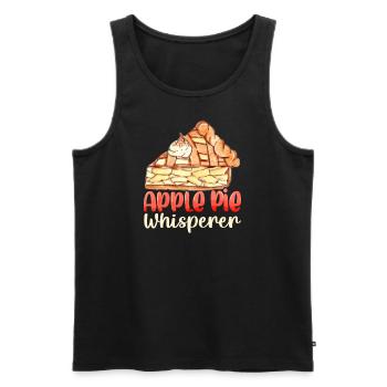 Apple pie whisperer thanksgiving applepie lover - Men's Premium Organic Tank Top - black - Front - AI Model Male 178 light (178cm)