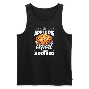 Apple pie expert thanksgiving applepie lover - Men's Premium Organic Tank Top - black - Front - AI Model Male 178 light (178cm)