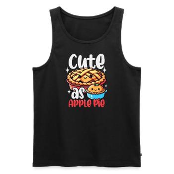 Niedlich als Apfelkuchen Thanksgiving Apfelkuchen Liebhaber - Männer Premium Bio Tank Top - Schwarz - Vorne - AI Model Male 178 light (178cm)