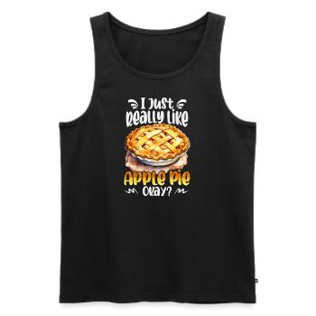Wirklich wie Apfelkuchen Thanksgiving Apfelkuchen Liebhaber - Männer Premium Bio Tank Top - Schwarz - Vorne - AI Model Male 178 light (178cm)
