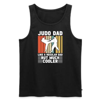 Judo dad funny judoka dad martial arts fathersday - Men's Premium Organic Tank Top - black - Front - Michal (187cm)
