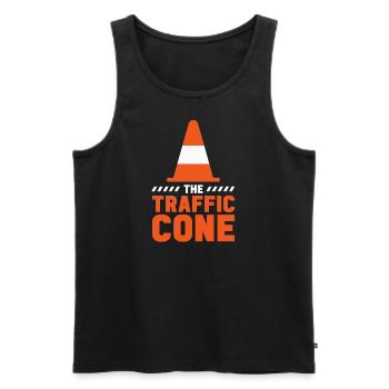 Halloween-Paar den Verkehrskegel feiern - Männer Premium Bio Tank Top - Schwarz - Vorne - Michal (187cm)