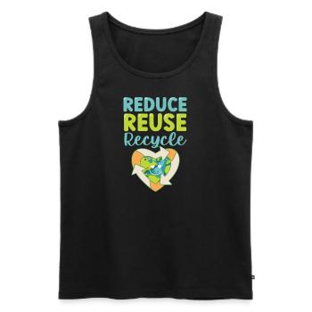 Tag der Erde Tag der Reduzierung, Wiederverwendung, Recyceln, Umwelt - Männer Premium Bio Tank Top - Schwarz - Vorne - AI Model Male 178 light (178cm)