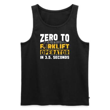Forklift operator zero to forklifting funny - Men's Premium Organic Tank Top - black - Front - Michal (187cm)