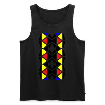 Hübsch - Männer Premium Bio Tank Top - Schwarz - Vorne - AI Model Male 178 light (178cm)