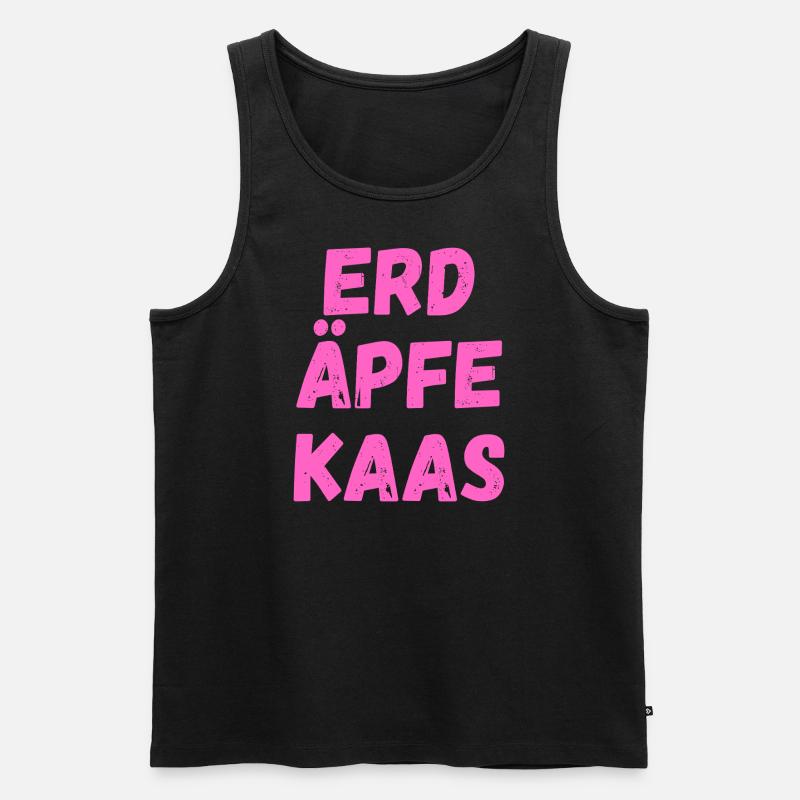 Erdäpfekaas - Männer Premium Bio Tank Top - Schwarz